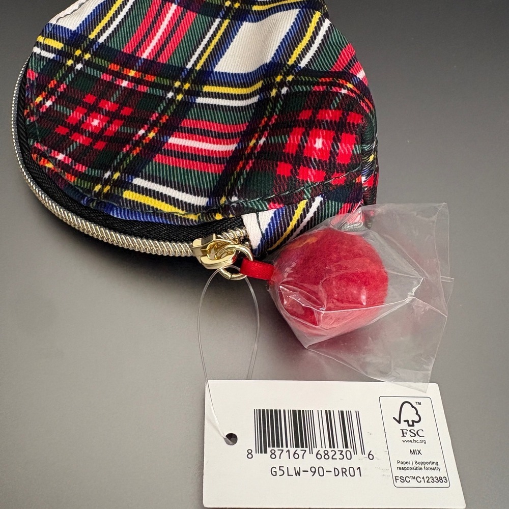 Estee Lauder Plaid Small Cosmetic Bag Pouch Makeup Organizer Coin Purse - Picture 4 of 7